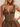 Tank Illusion Bodice With Flower Choker Mini Ball Gown Party Dress in Brown