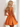 Tank Illusion Bodice With Flower Choker Mini Ball Gown Party Dress in Orange