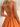 Tank Illusion Bodice With Flower Choker Mini Ball Gown Party Dress in Orange