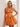 Tank Illusion Bodice With Flower Choker Mini Ball Gown Party Dress in Orange