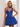 Tank Illusion Bodice With Flower Choker Mini Ball Gown Party Dress in Royal Blue