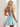 Tank Illusion Bodice With Flower Choker Mini Ball Gown Party Dress in Baby Blue