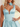 Tank Illusion Bodice With Flower Choker Mini Ball Gown Party Dress in Baby Blue