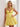 Tank Illusion Bodice With Flower Choker Mini Ball Gown Party Dress in Yellow