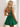 Tank Illusion Bodice With Flower Choker Mini Ball Gown Party Dress in Emerald Green
