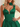Tank Illusion Bodice With Flower Choker Mini Ball Gown Party Dress in Emerald Green