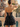 Sparkly Bodice Strapless Ball Gown Mini Ruffle Summer Dress in Black