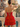 Sparkly Bodice Strapless Ball Gown Mini Ruffle Summer Dress in Red