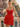Sparkly Bodice Strapless Ball Gown Mini Ruffle Summer Dress in Red