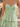 Sparkly Bodice Strapless Ball Gown Mini Ruffle Summer Dress in Sage Green