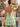 Sparkly Bodice Strapless Ball Gown Mini Ruffle Summer Dress in Sage Green