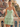 Sparkly Bodice Strapless Ball Gown Mini Ruffle Summer Dress in Sage Green