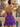 Sparkly Bodice Strapless Ball Gown Mini Ruffle Summer Dress in Purple