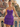Sparkly Bodice Strapless Ball Gown Mini Ruffle Summer Dress in Purple