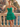 Sparkly Bodice Strapless Ball Gown Mini Ruffle Summer Dress in Emerald Green