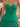 Sparkly Bodice Strapless Ball Gown Mini Ruffle Summer Dress in Emerald Green
