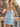 Sparkly Bodice Strapless Ball Gown Mini Ruffle Summer Dress in Sky Blue