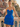 Sparkly Bodice Strapless Ball Gown Mini Ruffle Summer Dress in Royal Blue