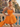 Sweetheart Bodice Bow Back Ball Gown Mini Bubble Dress in Orange