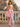 Sweetheart Bodice Bow Back Ball Gown Mini Bubble Dress in Pink