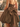 Sweetheart Bodice Bow Back Ball Gown Mini Bubble Dress in Brown