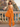 Sweetheart Bodice Bow Back Ball Gown Mini Bubble Dress in Orange