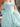 Sweetheart Bodice Bow Back Ball Gown Mini Bubble Dress in Baby Blue
