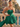 Sweetheart Bodice Bow Back Ball Gown Mini Bubble Dress in Emerald Green