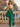 Sweetheart Bodice Bow Back Ball Gown Mini Bubble Dress in Emerald Green