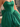 Sweetheart Bodice Bow Back Ball Gown Mini Bubble Dress in Emerald Green