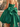 Sweetheart Bodice Bow Back Ball Gown Mini Bubble Dress in Emerald Green
