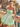 Strapless Bodice Mini Ball Gown Homecoming Dress in Mint Green