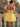 Strapless Bodice Mini Ball Gown Homecoming Dress in Yellow