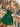 Strapless Bodice Mini Ball Gown Homecoming Dress in Emerald Green