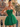 Strapless Bodice Mini Ball Gown Homecoming Dress in Emerald Green