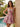 Tank Crystal Bodice Lace Up Mini Ball Gown Homecoming Dress in Pink Floral