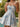 Tank Crystal Bodice Lace Up Mini Ball Gown Homecoming Dress in Light Blue Floral