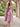 Sweetheart Neck Bodice Lace Up Midi A-Line Prom Dress in Pink Floral