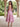 Sweetheart Neck Bodice Lace Up Midi A-Line Prom Dress in Pink Floral