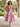 Sweetheart Neck Bodice Lace Up Midi A-Line Prom Dress in Pink Floral