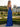 Pleated One Shoulder Sheath Prom Dress - Royal Blue