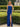 Pleated One Shoulder Sheath Prom Dress - Royal Blue