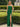 Pleated One Shoulder Sheath Prom Dress - Emerald Green