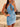 Hand Made Flower Pleated Boned Mini Prom Dress - Sky Blue