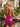 Sparkly Cut Front 3D Rose Halter Mini Prom Dress in Fuchsia