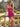 Sparkly Cut Front 3D Rose Halter Mini Prom Dress in Fuchsia