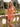 Sparkly Cut Front 3D Rose Halter Mini Prom Dress in Orange