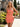 Sparkly Cut Front 3D Rose Halter Mini Prom Dress in Orange