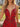 Sparkly Beading Deep V-Neck Satin Mini Sheath Prom Dress in Red
