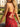 Sparkly Beading Deep V-Neck Satin Mini Sheath Prom Dress in Red